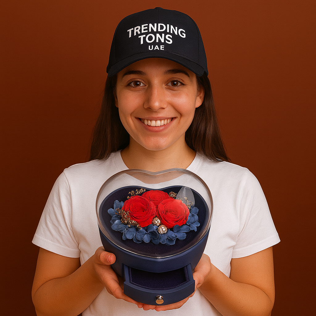 heart shape rose box jewellery storage case wedding valentine's day gift blue heart shape rose box jewellery storage case wedding valentine's day gift blue